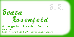 beata rosenfeld business card